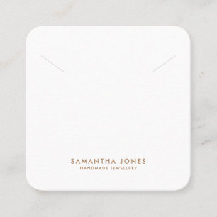 Minimalistisches modernes Necklace Juwelier Displa Quadratische Visitenkarte