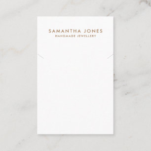 Minimalistisches modernes Necklace Juwelier Displa Visitenkarte
