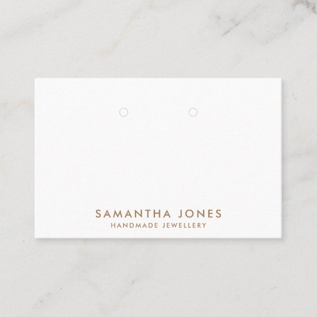 Minimalistisches, modernes Ohrringe-Schmuckdisplay Visitenkarte (Vorderseite)