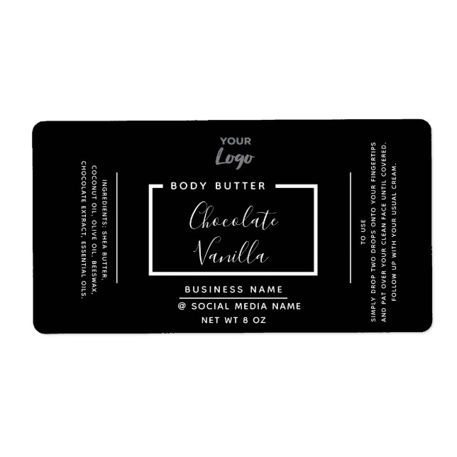 Minimalistisches, modernes Produkt mit schwarzem L (Vorne)