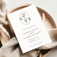 Minimalistisches modernes Rustikales Hochzeitmonog