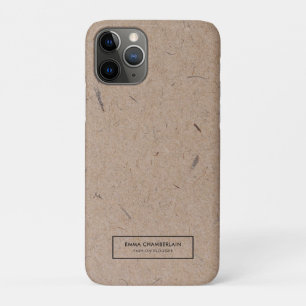 Minimalistisches, modernes, rustikales Kraftpapier Case-Mate iPhone Hülle