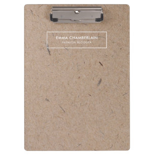 Minimalistisches, modernes, rustikales Kraftpapier Klemmbrett