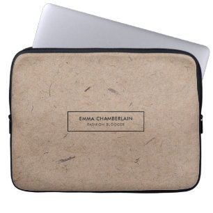 Minimalistisches, modernes, rustikales Kraftpapier Laptopschutzhülle
