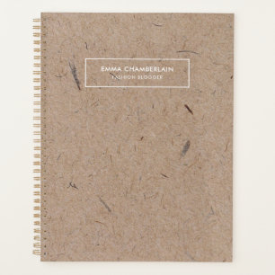 Minimalistisches, modernes, rustikales Kraftpapier Planer