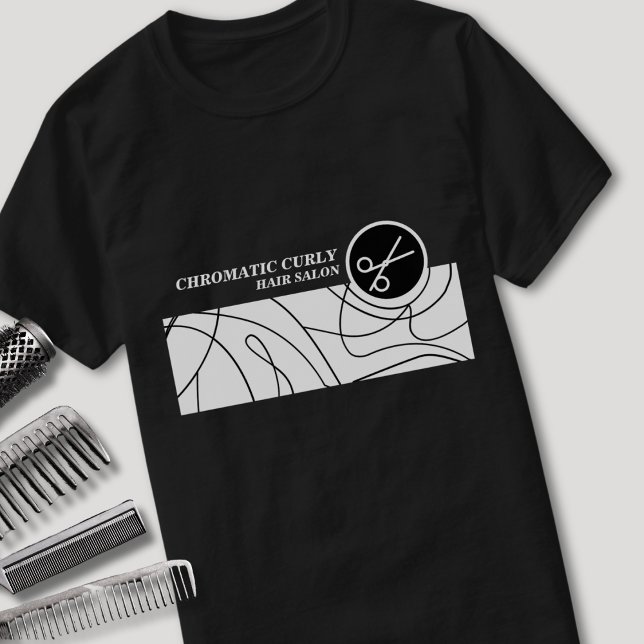 Minimalistisches, modernes, schlichtes Friseurstud T-Shirt (Von Creator hochgeladen)