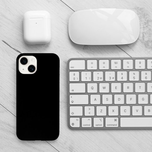 Minimalistisches, modernes Solid Black Case-Mate iPhone Hülle (Modern minimalist solid black case.)