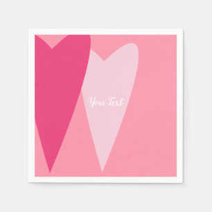 Minimalistisches modernes süßes rosa Herz individu Serviette