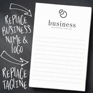Minimalistisches, modernes und einfaches Firmenlog Post-it Klebezettel