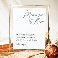 Minimalistisches Momosa Bar Sign | Moderne Mama-os