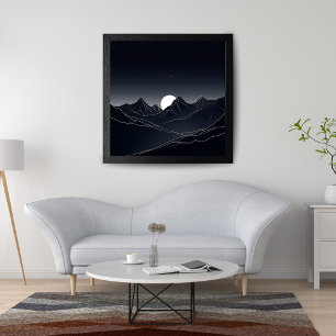 Minimalistisches Mondlicht Fotodruck