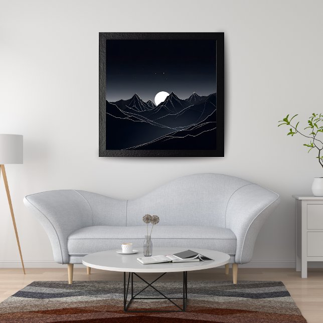 Minimalistisches Mondlicht Fotodruck (Von Creator hochgeladen)