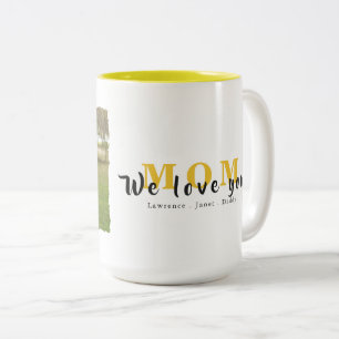Minimalistisches Monogram-Kundenfokus Zweifarbige Tasse