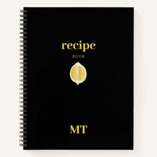 Minimalistisches Monogram-Lemon für benutzerdefini Notizbuch