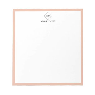 Minimalistisches Monogram Personal Stationer Notep Notizblock