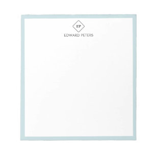 Minimalistisches Monogram Personal Stationer Notep Notizblock