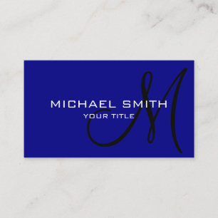 Minimalistisches Monogramm der Beruflichen Marine Visitenkarte