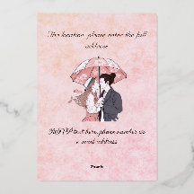 Minimalistisches Monogramm eleganter rosa Paar Reg