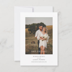 Minimalistisches Monogramm Foto Vertikal Save-the-