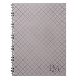 Minimalistisches Monogramm Gold & Grau Taupe Notizblock