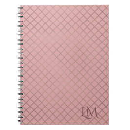 Minimalistisches Monogramm Gold & Pfirsich Taupe  Notizblock