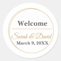 Minimalistisches Monogramm-Hochzeitsumschlag-Siege