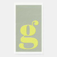 Minimalistisches Monogramm Initial fett Sage Chart