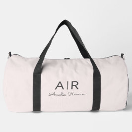Minimalistisches Monogramm Initial- und Namenspate Duffle Bag