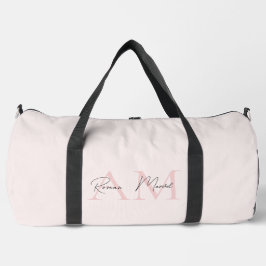 Minimalistisches Monogramm Initial- und Namenspate Duffle Bag