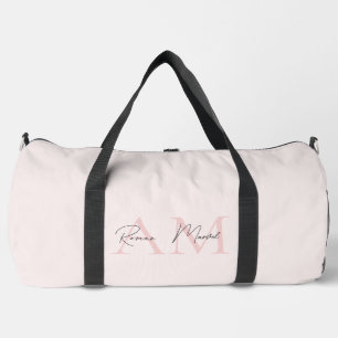 Minimalistisches Monogramm Initial- und Namenspate Duffle Bag