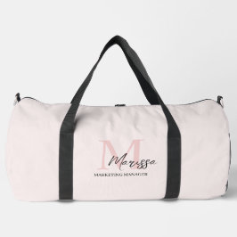 Minimalistisches Monogramm Initial- und Namenspate Duffle Bag