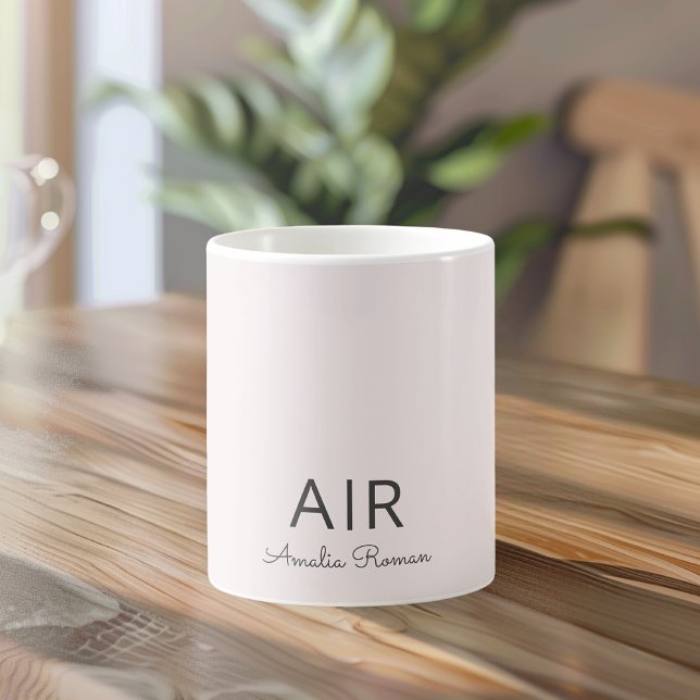 Minimalistisches Monogramm Initial- und Namenspate Kaffeetasse (Von Creator hochgeladen)