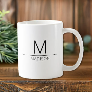 Minimalistisches Monogramm Kaffeetasse