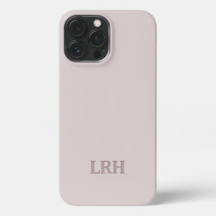 Minimalistisches Monogramm mit neutraler Doppelsch iPhone 13 Pro Max Hülle