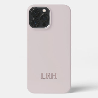 Minimalistisches Monogramm mit neutraler Doppelsch iPhone 13 Pro Max Hülle