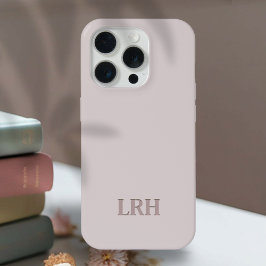 Minimalistisches Monogramm mit neutraler Doppelsch iPhone 13 Pro Max Hülle
