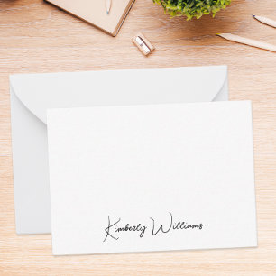 Minimalistisches Monogramm Modernes Signaturskript Mitteilungskarte