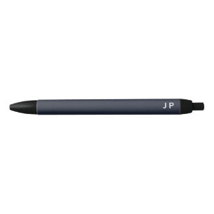 Minimalistisches Monogramm Navy Blau Weiß Geschenk Kugelschreiber