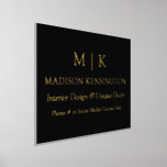 Minimalistisches Monogramm oder Logo hinzufügen Go Foliendrucke<br><div class="desc">Modernes Minimalistisches Gold Foil Print Poster. Schwarzer Hintergrund oder wählen Sie Ihre eigene Farbe. Ideal für Kleinunternehmen, Firmenmarken, Selbstständige, kleine Kioske, Einzelhandelsgeschäfte, Messen & Events, Schönheitssalons, Wellness-Center, Caterer, Bäckereien, Kaffeehäuser, Restaurants, Bars und vieles mehr. Einfach mit Ihren Monogramm-Initialen, Firmennamen und Informationen, Fotos, Slogan oder sogar mit Ihrem Logo oder persönlichem...</div>