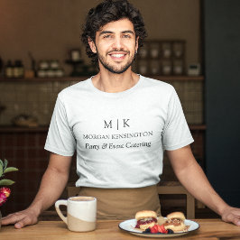 Minimalistisches Monogramm oder Logo hinzufügen T-Shirt