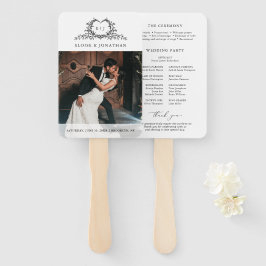 Minimalistisches Monogramm Photo Chic Hochzeitspro Fächer