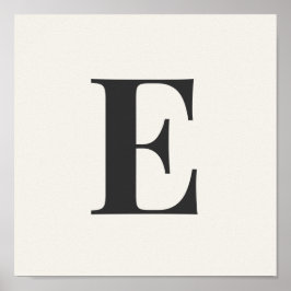Minimalistisches Monogramm-Poster | Graue und elfe Poster
