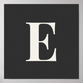 Minimalistisches Monogramm-Poster | Graue und elfe Poster