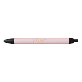 Minimalistisches Monogramm Schrift rosa Kugelschreiber