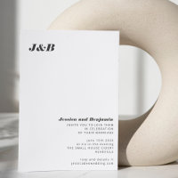 Minimalistisches Monogramm Schwarz-weiß Stilvolle 