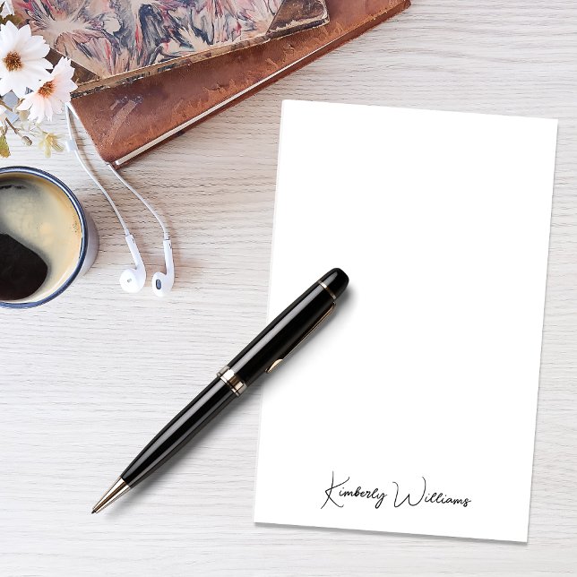 Minimalistisches Monogramm Signature-Script Person Briefpapier (Von Creator hochgeladen)