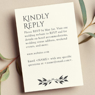 Minimalistisches Monogramm Streifen weich RSVP Karte
