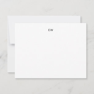 Minimalistisches Monogramm Zwei Buchstaben Initial Mitteilungskarte