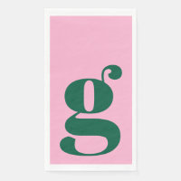 Minimalistisches monogrammiertes Initial fett Rosa