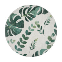 Minimalistisches Monstera- und Grünmuster - Modern